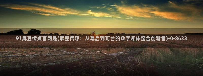 麻豆专题页：91麻豆传媒官网是(麻豆传媒：从幕后到前台的数字媒体整合创新